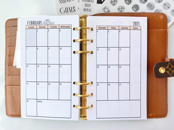 2023 Dated Yearly Goal Digger Monthly Inserts
