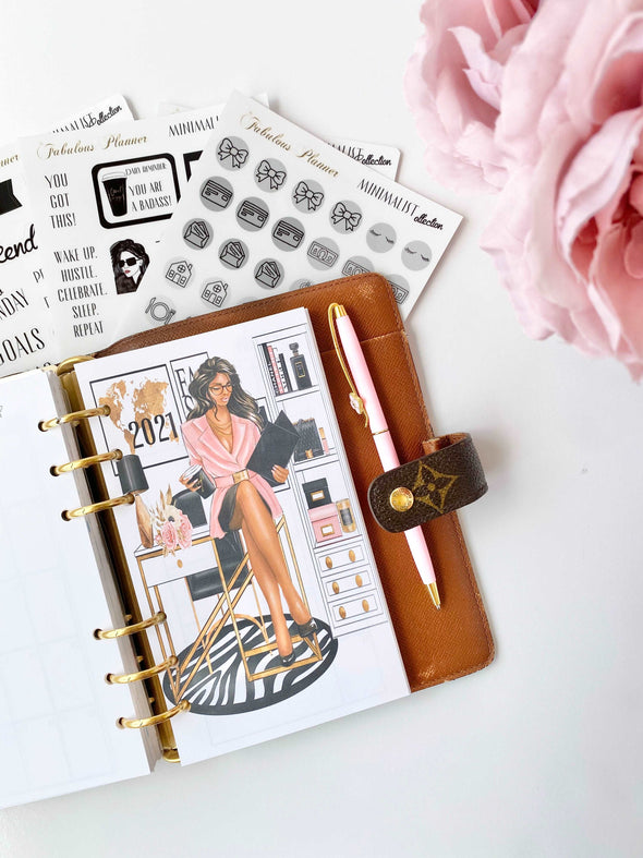 2023 Dated Yearly Girl Boss Monthly Inserts