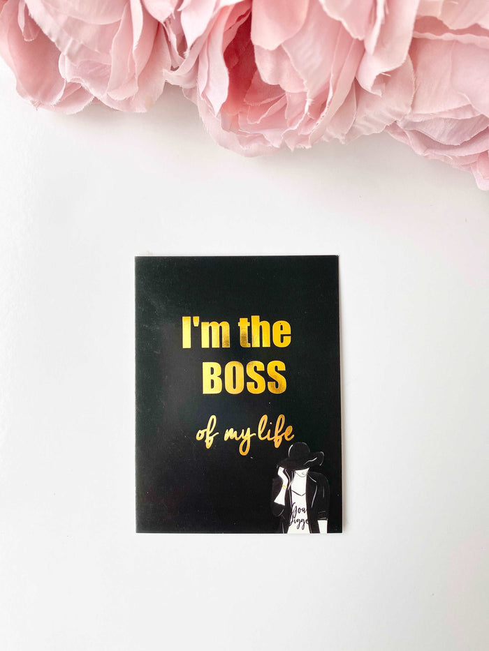 Black and Gold Goal Digger Journal Cards