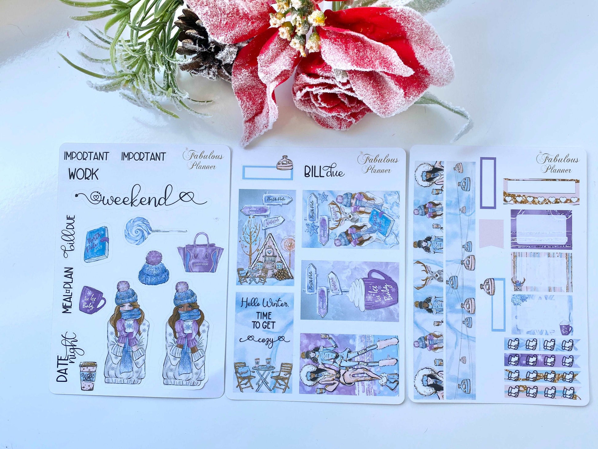 3 Sheets Ice Ice Baby Winter Stickers