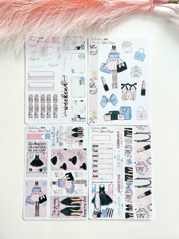 4 Sheets - Glam Closet Stickers Kit