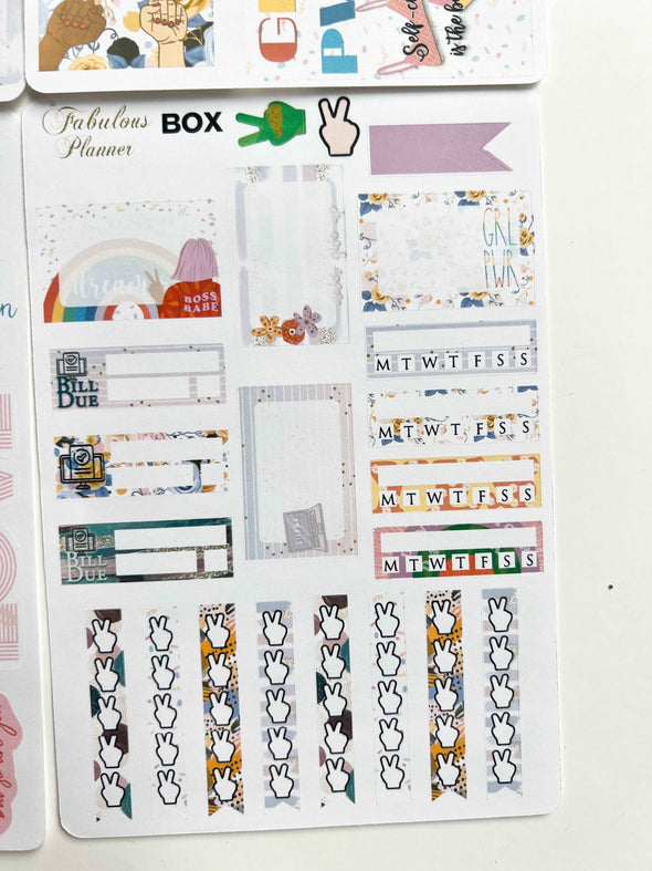 4 Sheets - Female Empowerment Planner Stickers Kit