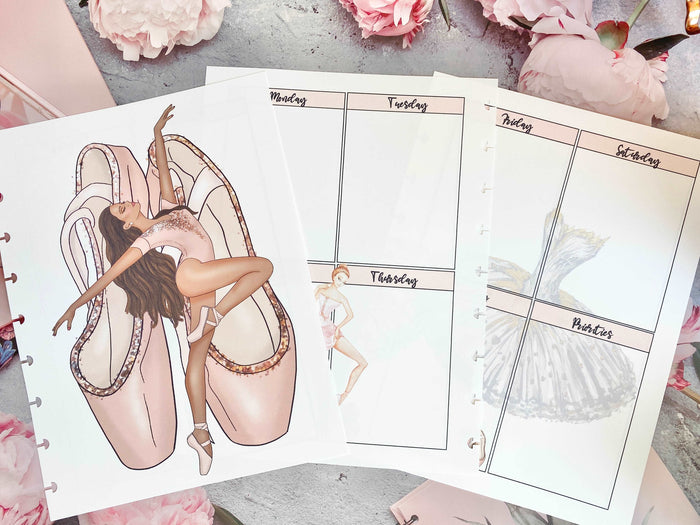Ballerina Collection Planner Weekly Inserts