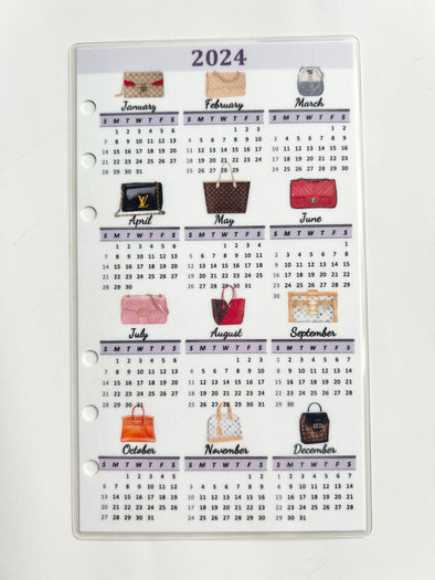 2024 Laminated Planner Bags Calendar