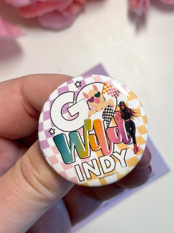 Go Wild Indy Exclusive Button
