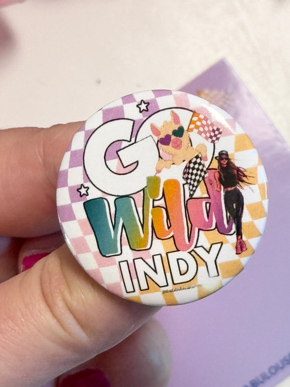 Go Wild Indy Exclusive Button