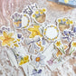 Spring Floral Yellow Flowers Die Cut Stickers