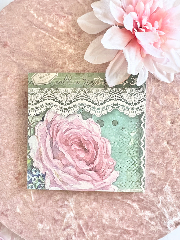 Spring Floral Scrapbook Paper Small Pad DIY Craft Supplies For Card Junk Journal