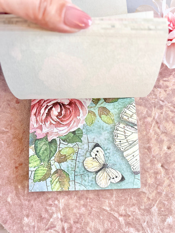 Spring Floral Scrapbook Paper Small Pad DIY Craft Supplies For Card Junk Journal