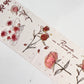 Red Roses and Butterfly Gold Foil Wide Washi Tape