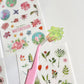 Watercolor House Plants Clear Stickers - 6 sheets