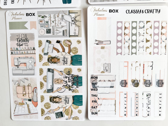 4 Sheets - Craft Girl Planner Stickers Kit