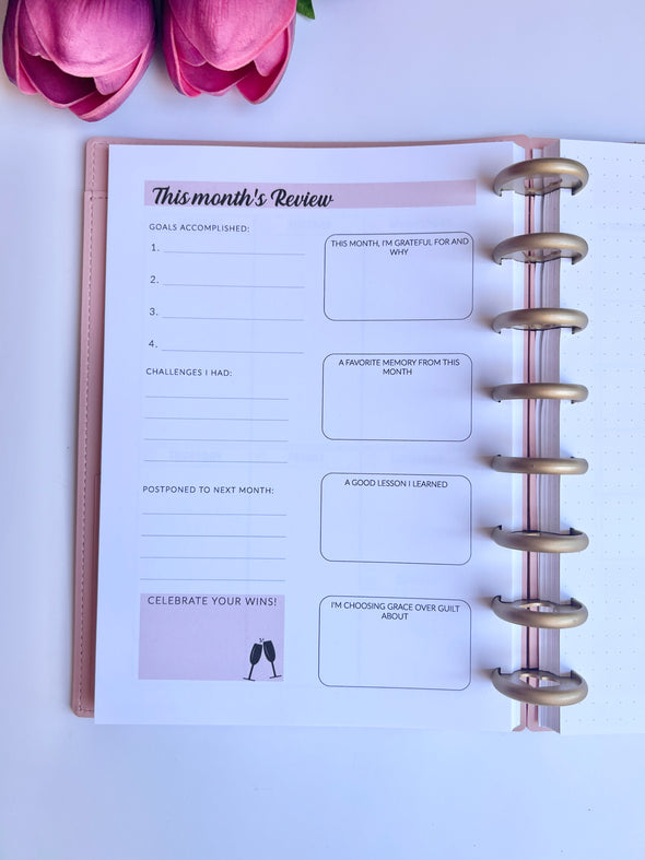 Undated Weekly and Monthly Discbound Planner