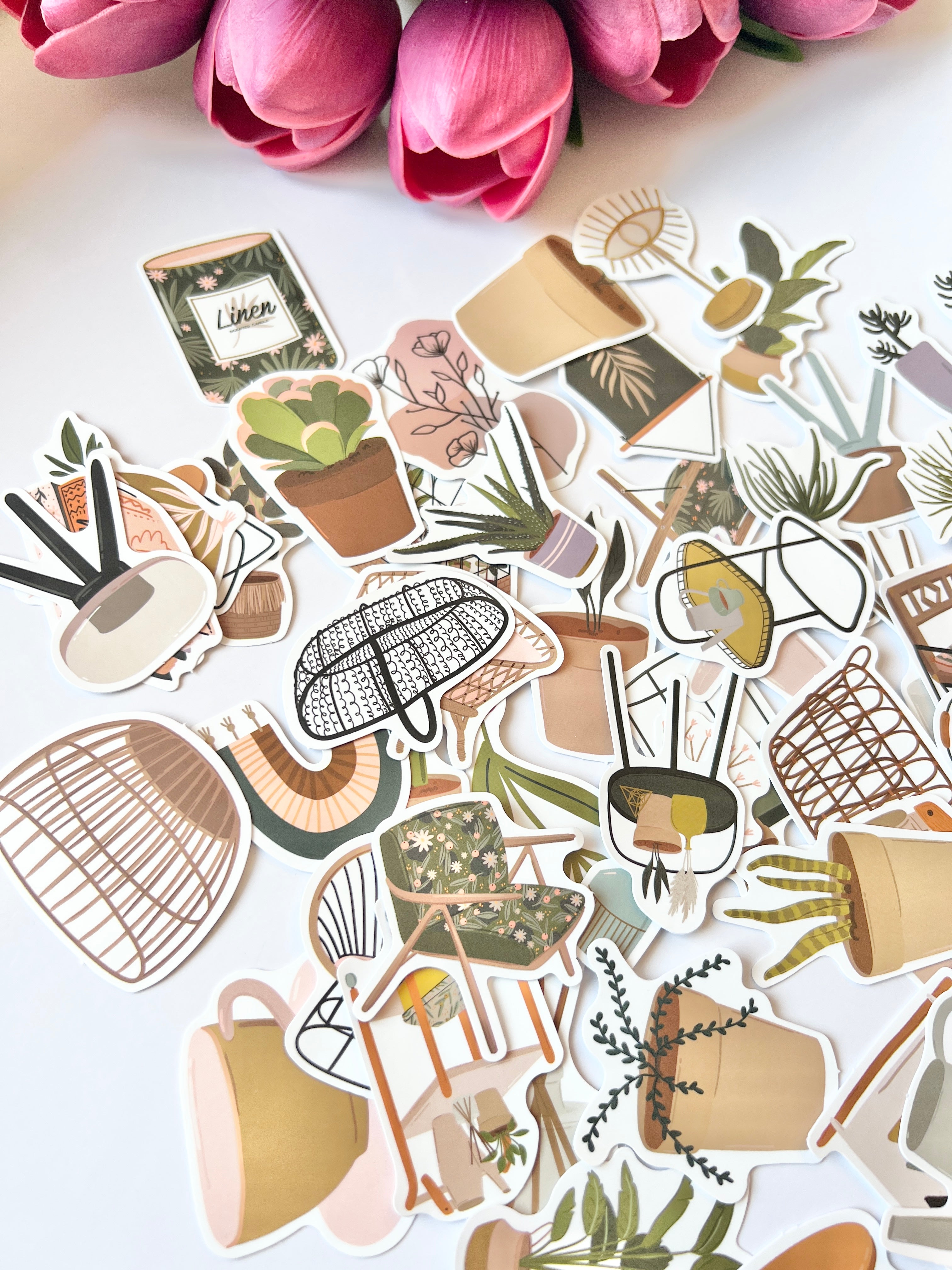 Boho Plants Happy 2 Plan Collab Die Cut Stickers – The Fabulous