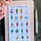 3 Sheet Magic Moon Sticker Sheet