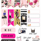 4 Sheets Take me to Paris Matte Stickers Kit
