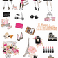 4 Sheets Take me to Paris Matte Stickers Kit