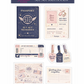 Jet Set Memories Travel Sticker Sheet | Vacation Planner Stickers | Travel Journal Stickers