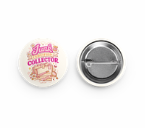 Junk Journal Certified Collector Button | Craft Lover Pin | Stationery Button