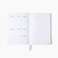 Undated Weekly Planner & Creative Journal | A5 Linen Planner with Dot Grid Pages