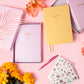 Undated Weekly Planner & Creative Journal | A5 Linen Planner with Dot Grid Pages