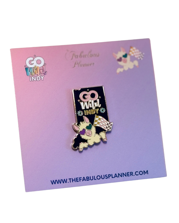 Exclusive Go Wild Indy Llama Hard Enamel Pin