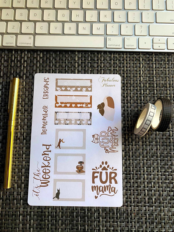 3 Sheets Dog Mom Stickers