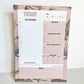 Beverly Hills Tropical Leaves Pink Daily Notepad