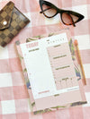 Beverly Hills Tropical Leaves Pink Daily Notepad