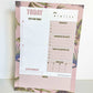 Beverly Hills Tropical Leaves Pink Daily Notepad