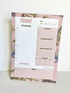 Beverly Hills Tropical Leaves Pink Daily Notepad