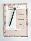 Beverly Hills Tropical Leaves Pink Daily Notepad