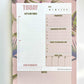 Beverly Hills Tropical Leaves Pink Daily Notepad