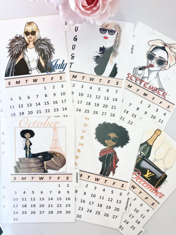 Calendar Dividers - Set of 12