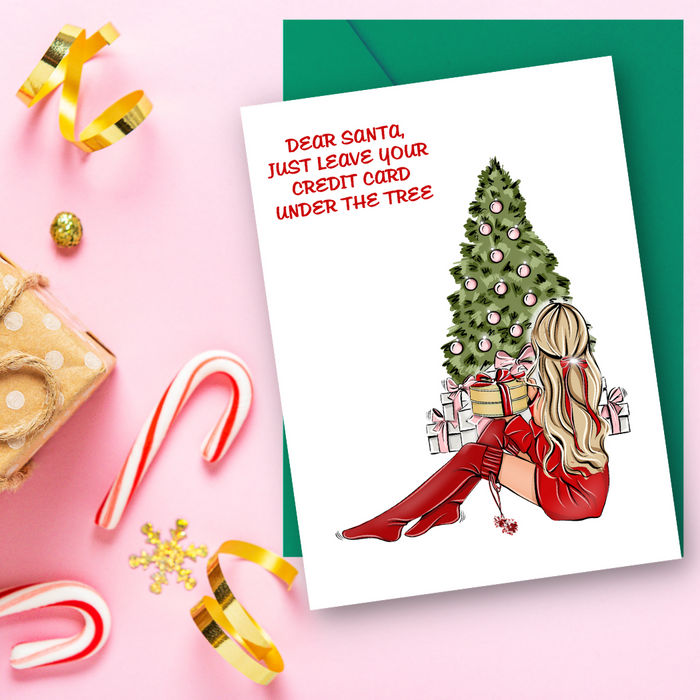 Dear Santa Christmas Holiday Greeting Card