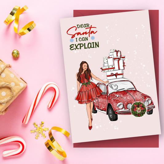 Dear Santa I can explain Christmas Holiday Greeting Card