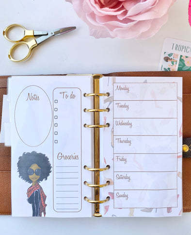 Fashionista Functional Weekly Planner Inserts