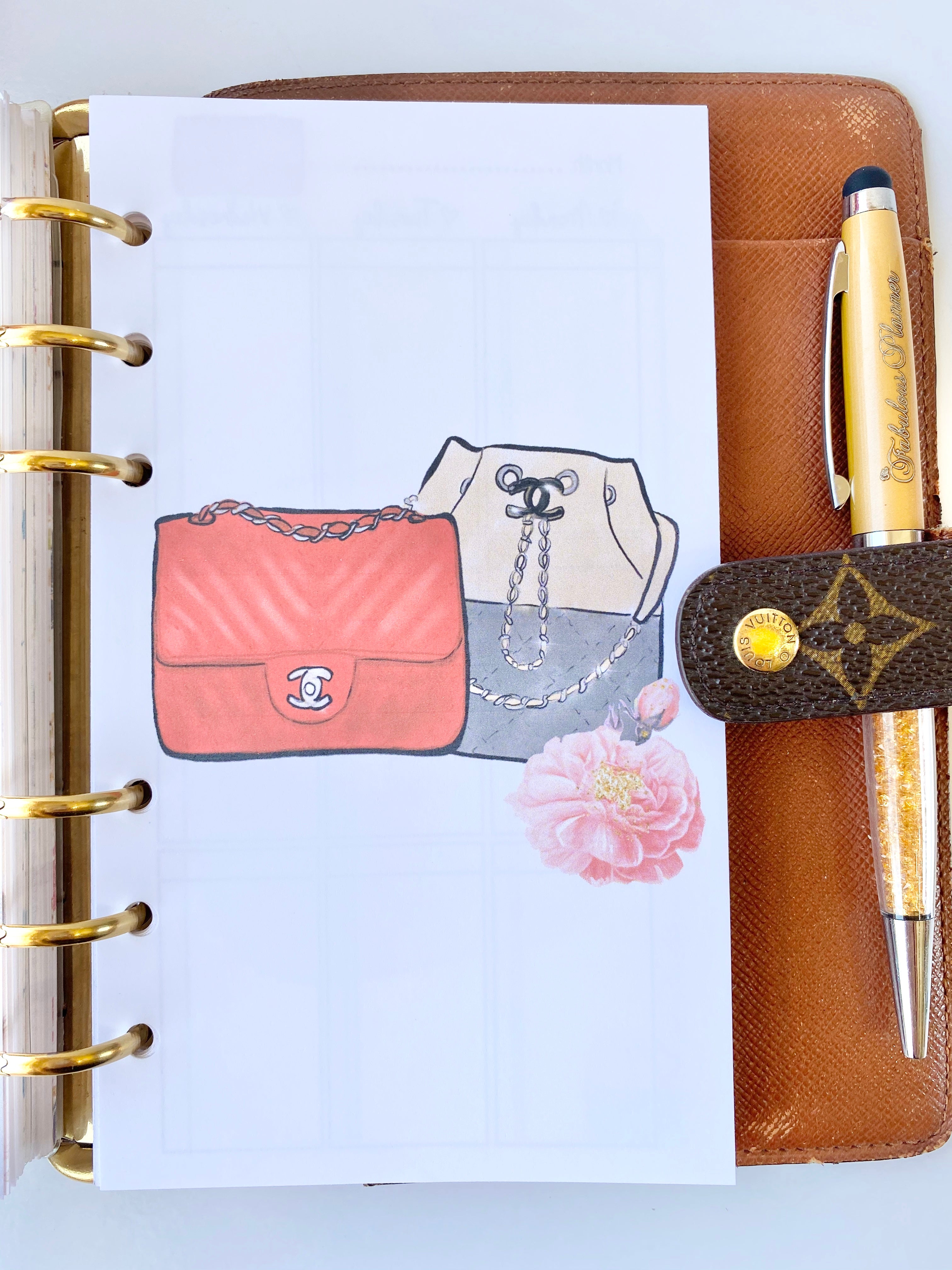 2021 Louis Vuitton PM Agenda Set Up, Pocket Planner