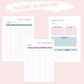 Instant Download - Digital - Academic Blue and Pink Gingham A5 size Planner