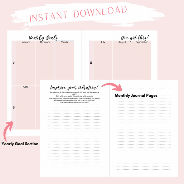 Instant Download - Digital - Daily Planner Minimalist 90 Days Wire-O A5 size Planner