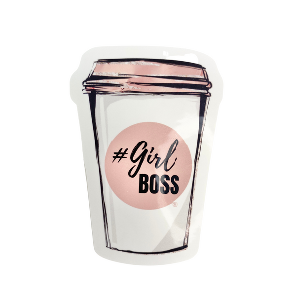 Girl Boss Coffee Cup Die Cut Glossy Sticker
