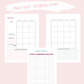 Instant Download - Digital - Academic Blue and Pink Gingham A5 size Planner