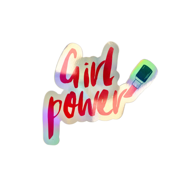Girl Power Die Cut Holographic Sticker