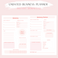 Undated Business Planner A5 Size- Instant Download