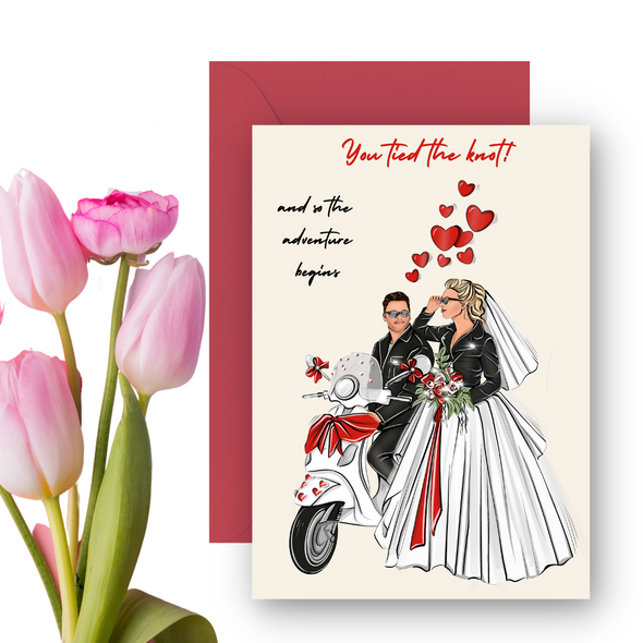 You Tied the Knot Wedding Greeting Card