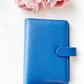 Navy Blue Faux Leather Ring Planner