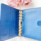 Navy Blue Faux Leather Ring Planner