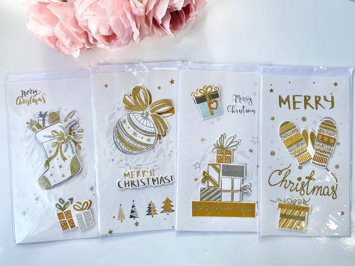 Holiday Gold and Glitter Christmas Card
