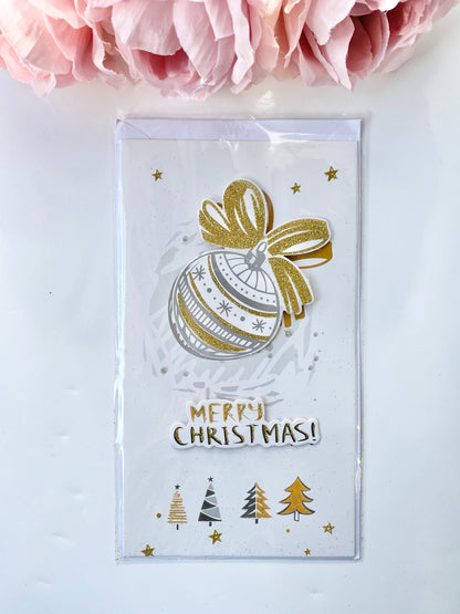 Holiday Gold and Glitter Christmas Card