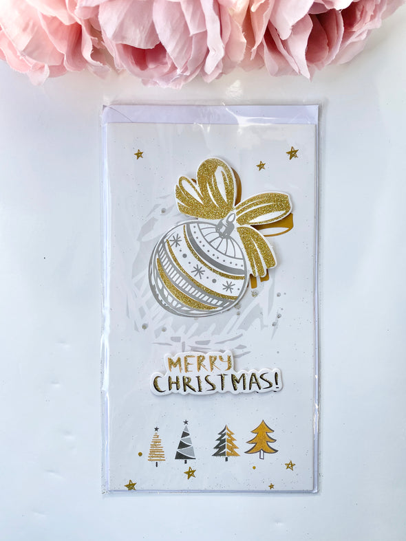 Holiday Gold and Glitter Christmas Card